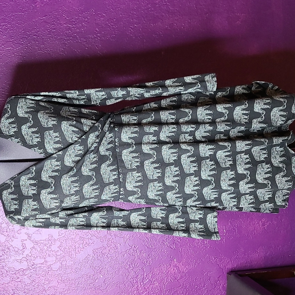 Angie Black and White Knit Elephant Dress